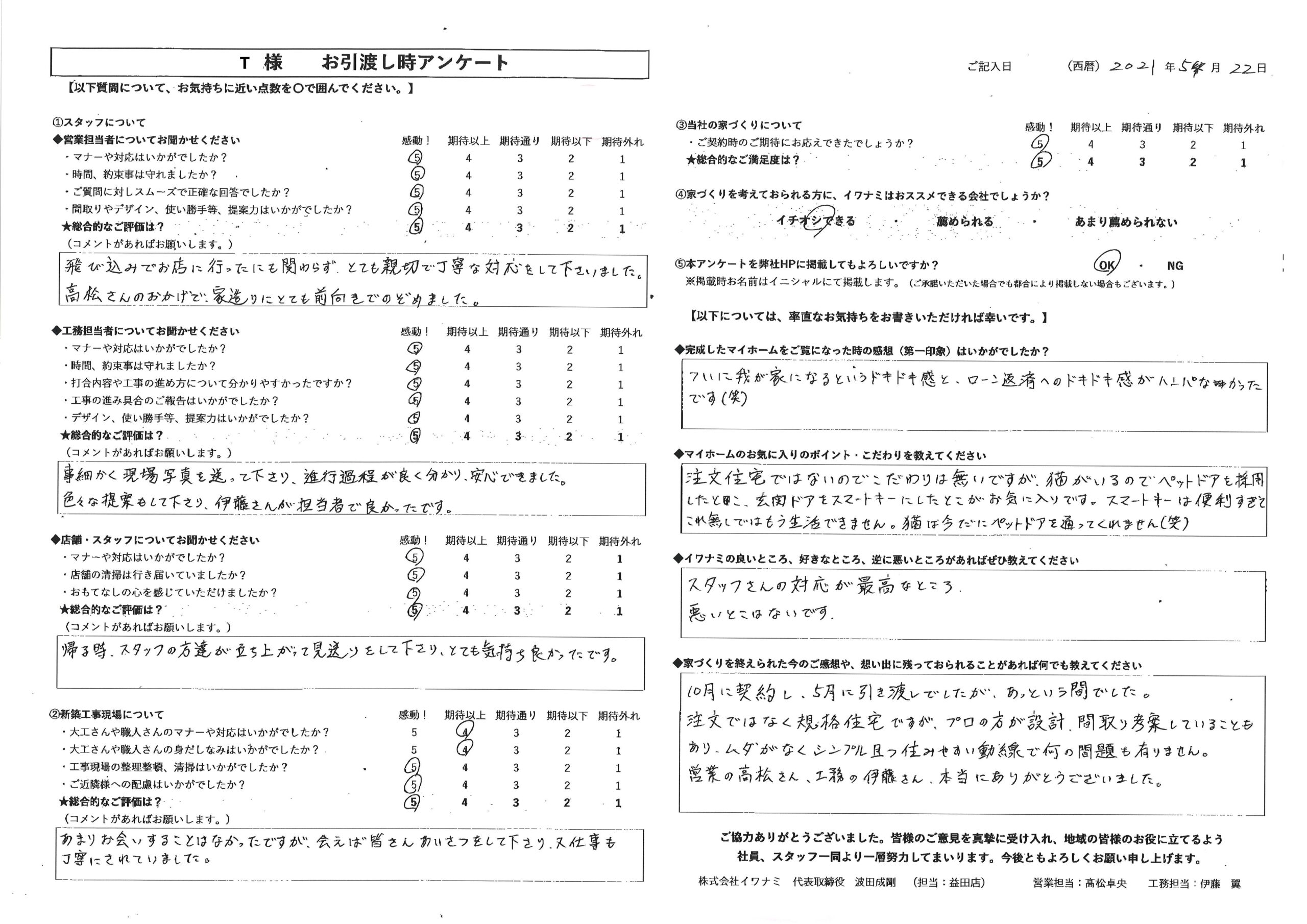 事細かく現場写真を送って下さり、進行過程が良く分かり安心できました