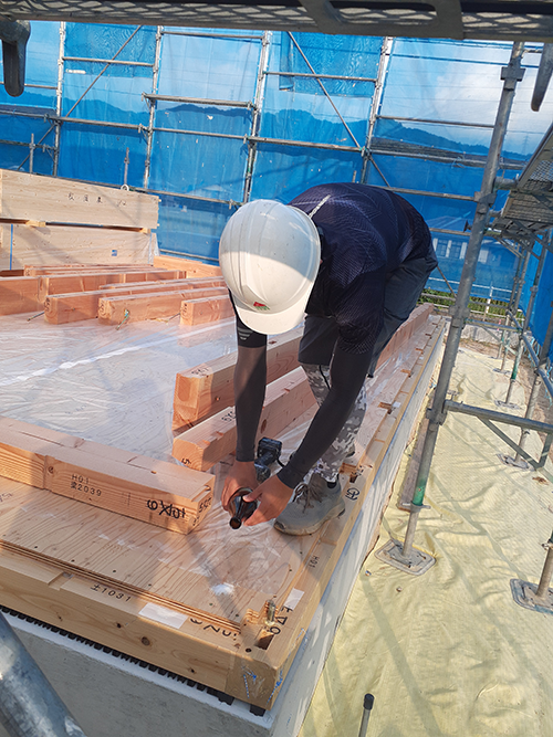  平生町宇佐木 M様邸上棟   アイフルホーム | イワナミ 岩国市柳井市益田市浜田市の注文住宅