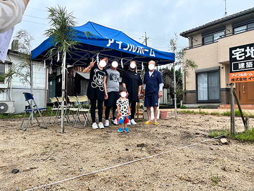  岩国市 K様邸地鎮祭   アイフルホーム | イワナミ 岩国市柳井市益田市浜田市の注文住宅