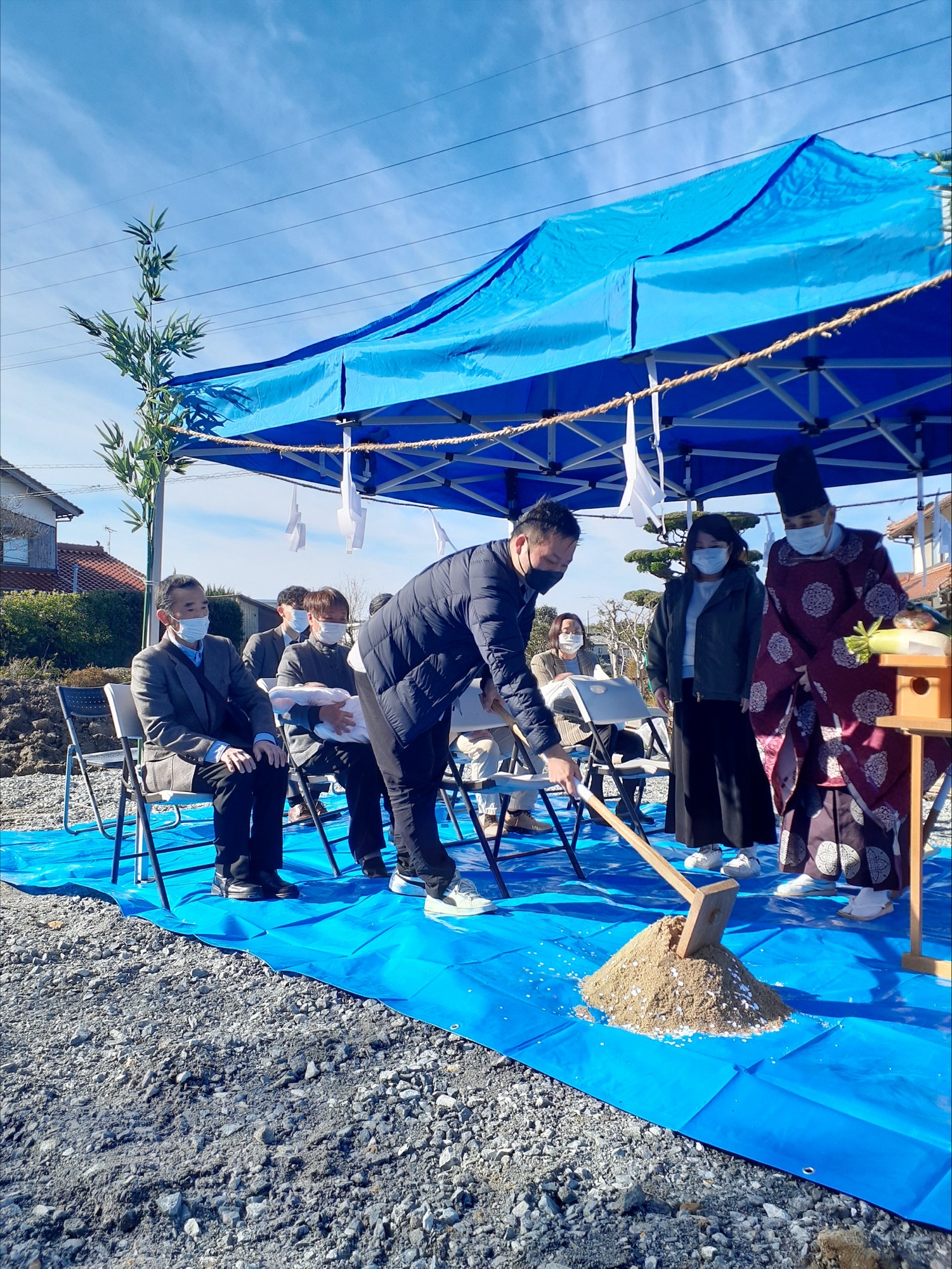  益田市 S様邸地鎮祭   アイフルホーム | イワナミ 岩国市柳井市益田市浜田市の注文住宅
