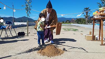  岩国市 U様邸地鎮祭   アイフルホーム | イワナミ 岩国市柳井市益田市浜田市の注文住宅
