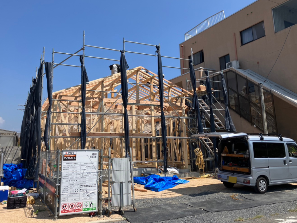  岩国市 M様邸上棟   アイフルホーム | イワナミ 岩国市柳井市益田市浜田市の注文住宅
