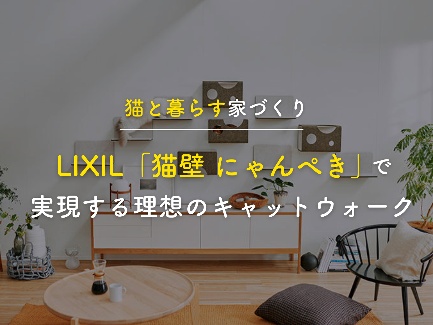  猫と暮らす家づくりLIXIL猫壁 にゃんぺきで実現する理想のキャットウォーク   アイフルホーム | イワナミ 岩国市柳井市益田市浜田市の注文住宅