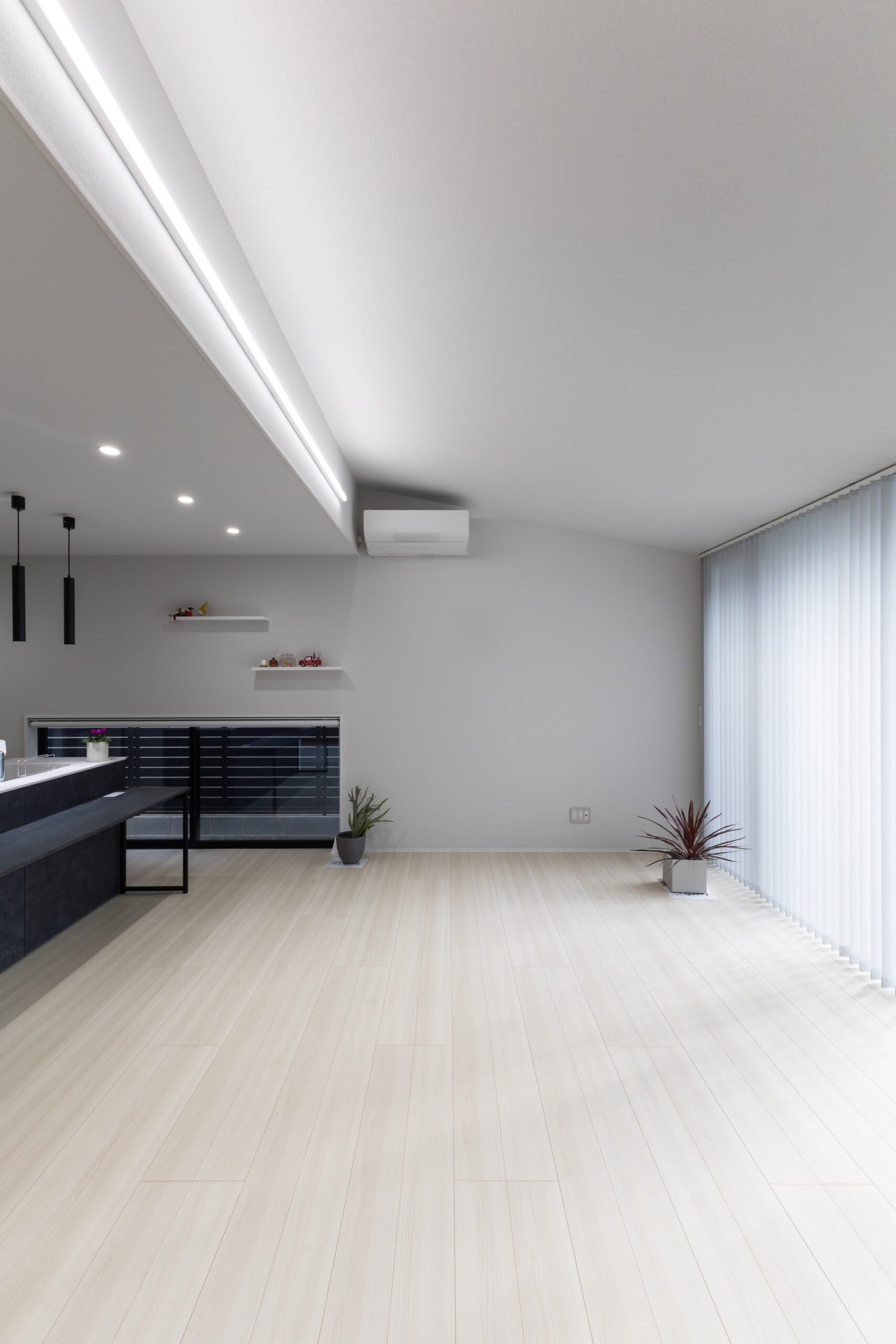 こもり感が心地よいLDKヌックのある平屋