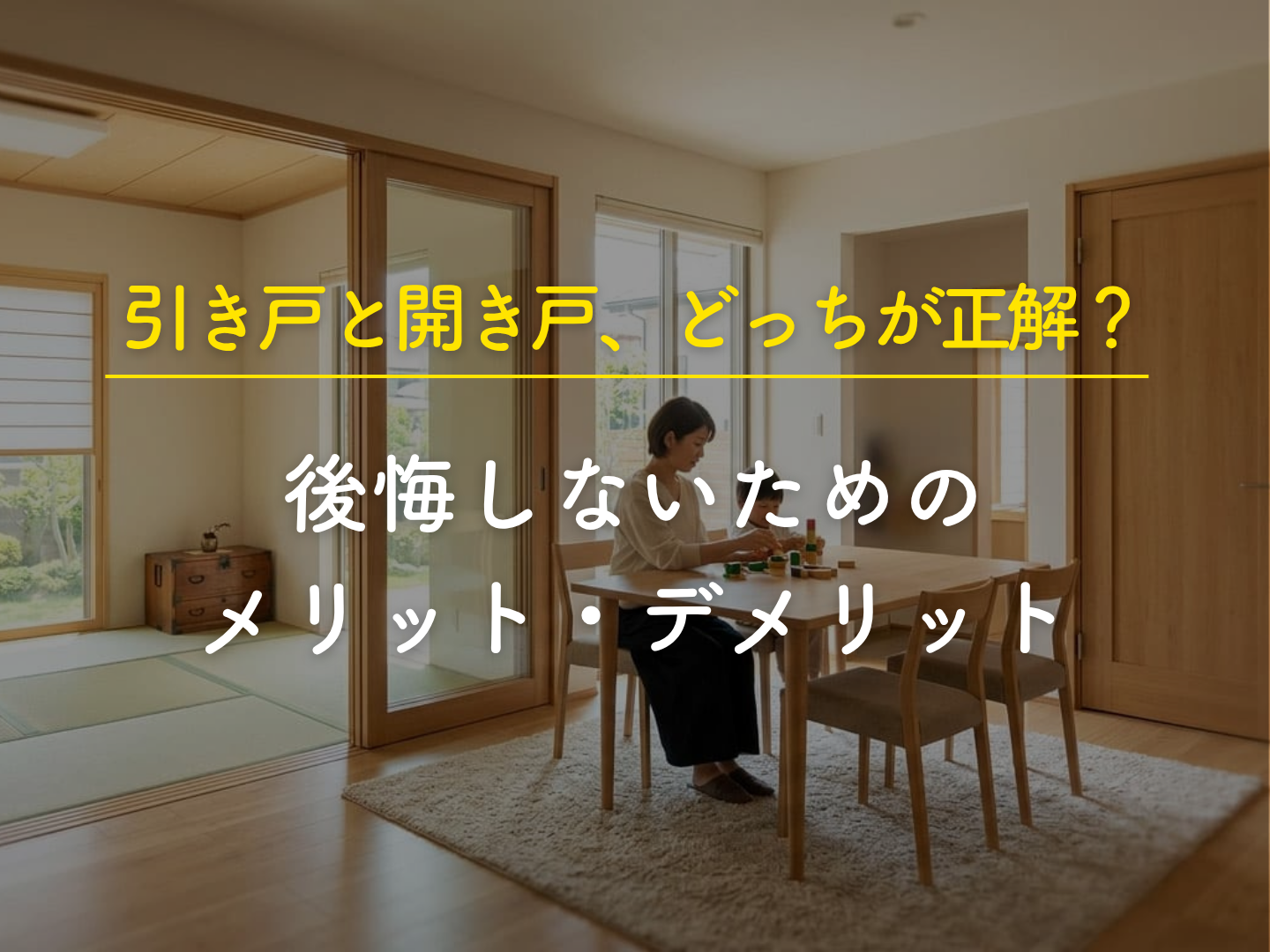 引き戸と開き戸どっちが正解後悔しないためのメリットデメリット アイフルホーム | イワナミ 岩国市柳井市益田市浜田市の注文住宅 2026年4月9日 引き戸と開き戸どっちが正解後悔しないためのメリットデメリット アイフルホーム | イワナミ 岩国市柳井市益田市浜田市の注文住宅
