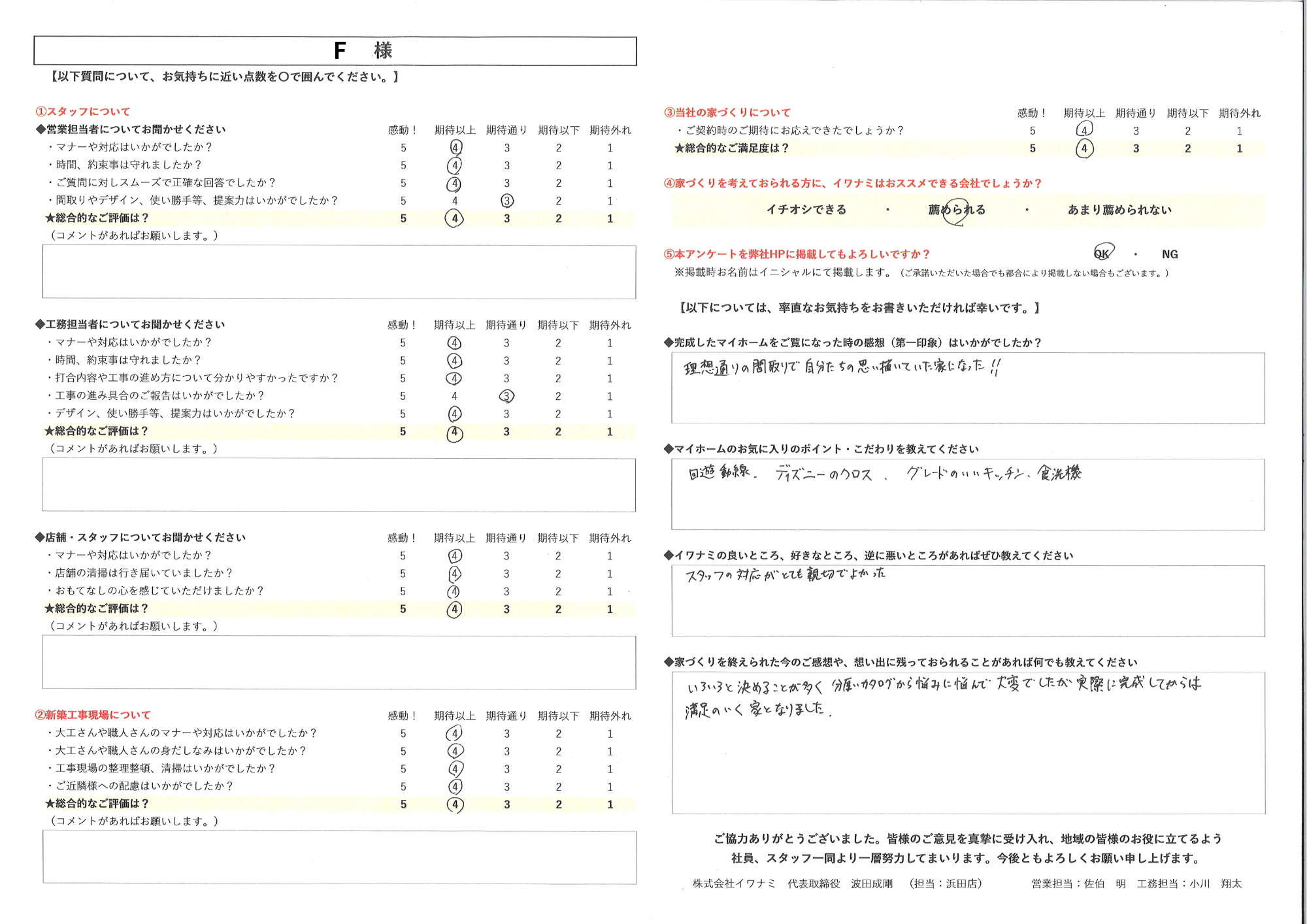 実際に完成してからは満足のいく家となりました