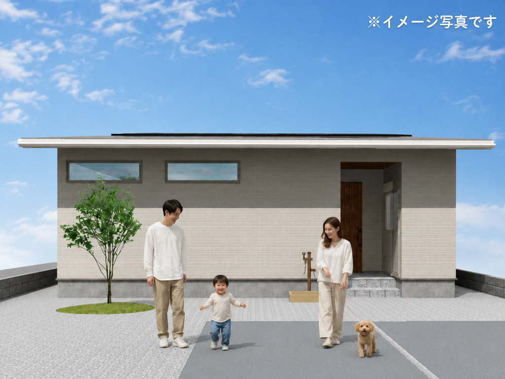 中庭を囲む平屋 外観